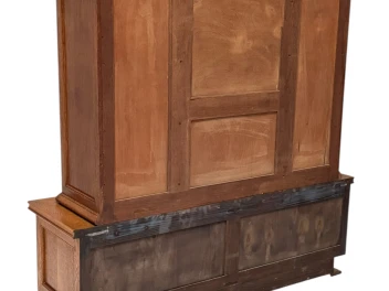 Art Deco Bookcase or Display Cabinet with Glass Sliding Doors, 1930s